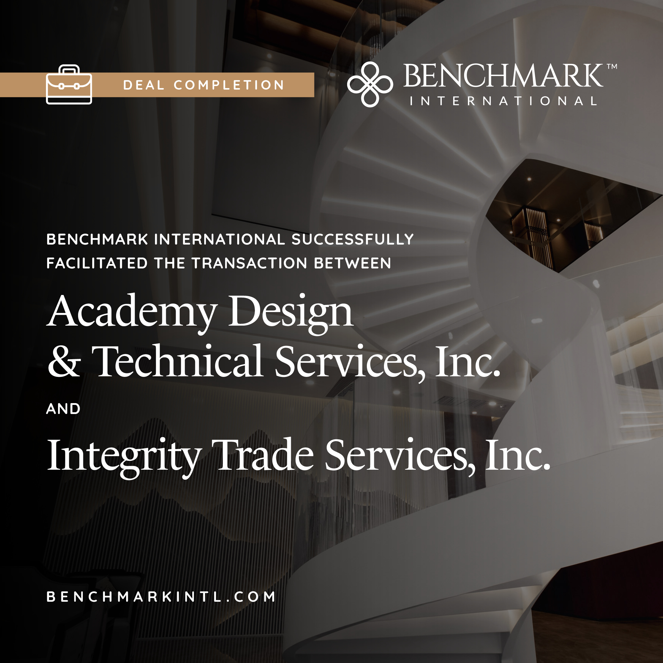 Benchmark_International_Deal_Completions_Q2_2026_Academy_Design_&_Technical_Services_Inc.