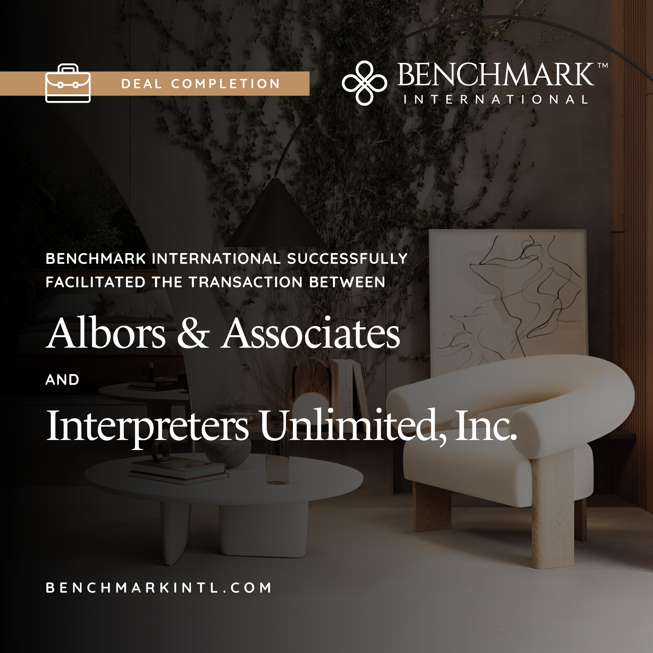 Benchmark_International_Deal_Completions_Q2_2026_Albors & Associates-3