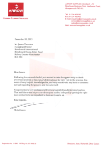 Arrow supplies letter of testimony